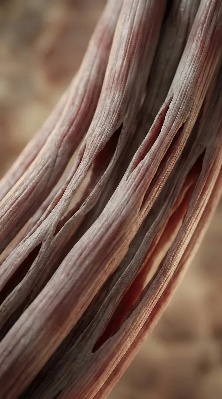 Depleted muscle fibers on testosterone alone